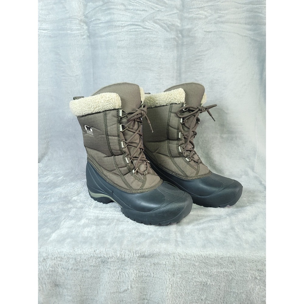 Sorel Cumberland Thinsulate Winter Snow Boots Gorpcore Green Size 10.5 Apres Ski